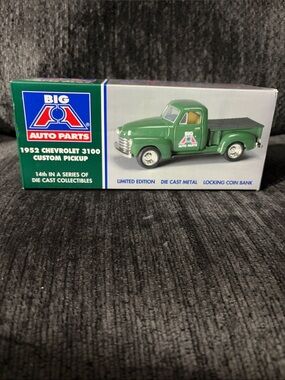 Collectors Green 1952 Chevrolet Big A Toy Pickup - Die-Cast Kids Toy
